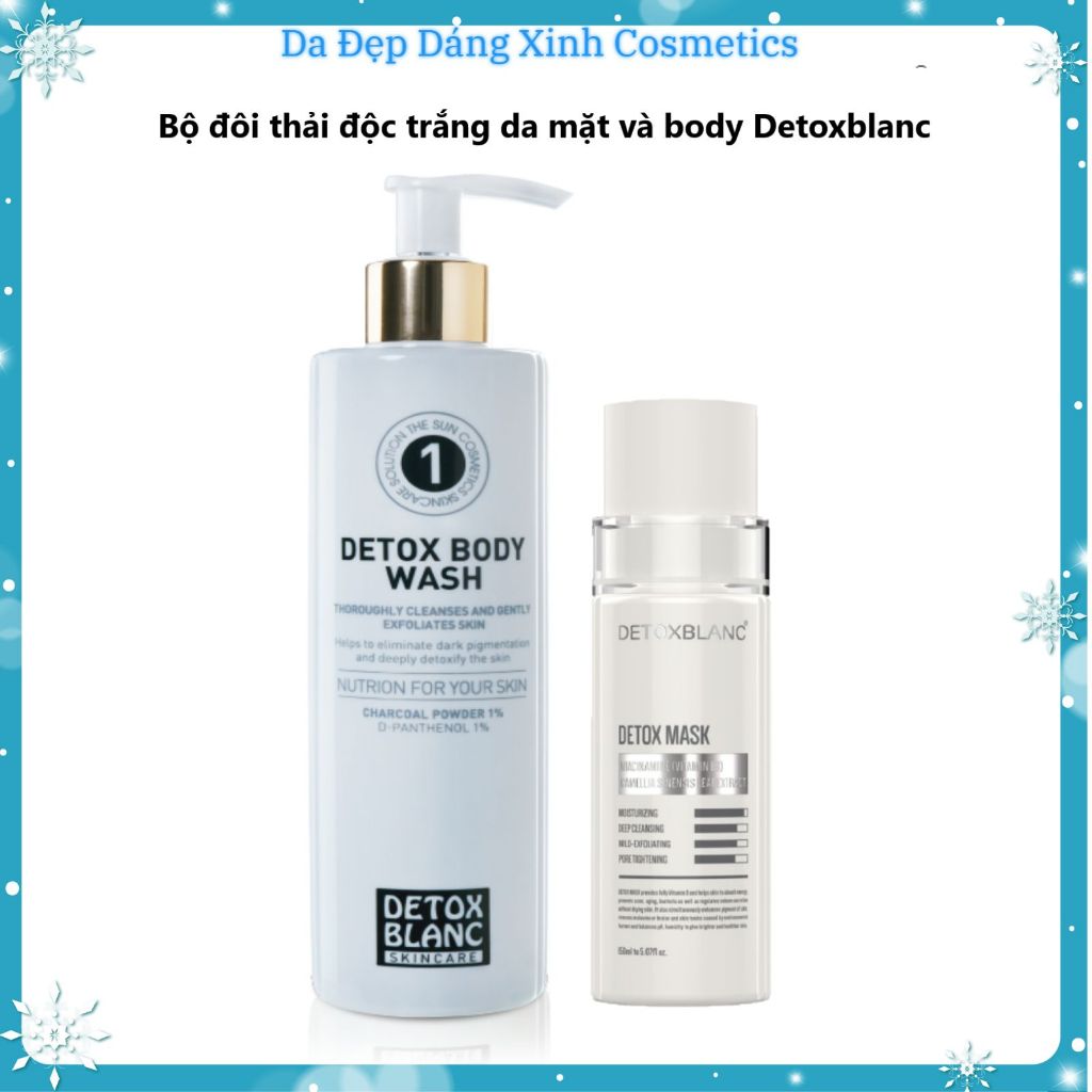 Combo thải độc trắng da mặt và body detox blanc
