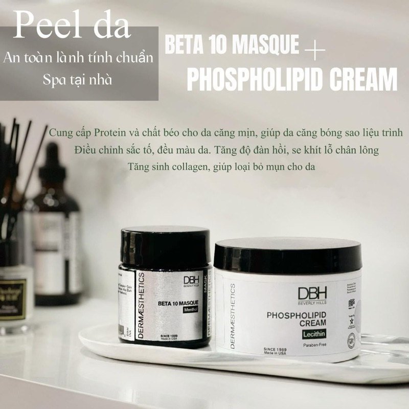 [Giá chiết 30ml] - Thay Da sinh học DBH Peel Beta 10 & Phospho cream sạch sâu, trẻ hoá làn da