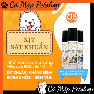 Xịt khử mùi Q8, Xịt sát khuẩn  Nano Plus Q8 300ml khử mùi hiệu quả
