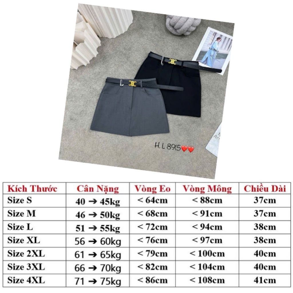 Kèm Đai Lưng] Chân Váy Ngắn Dáng Chữ A, 4 Túi Trước Sau, Vải Xước Hàn Ép Mùng Dày Đẹp Đứng Form Váy V508 | BigBuy360 - bigbuy360.vn