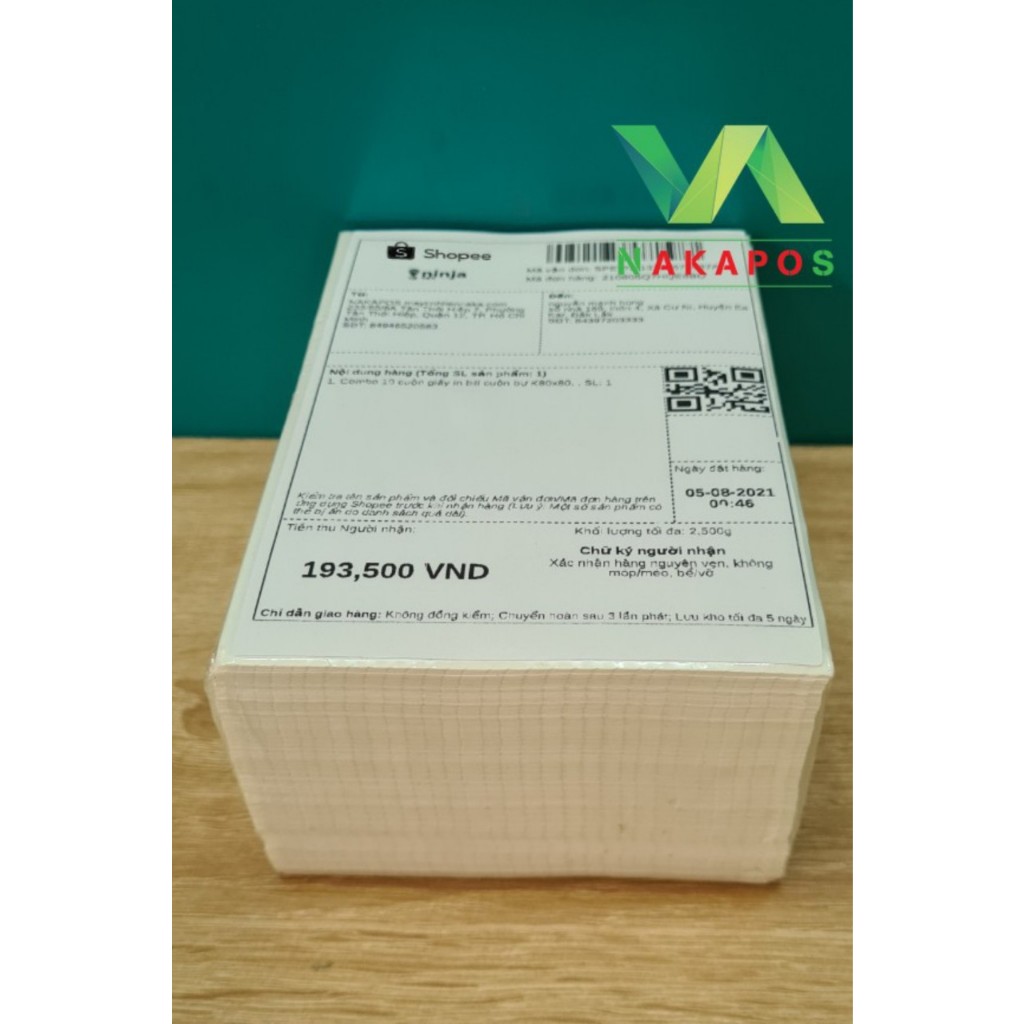 GIẤY IN NHIỆT KHỔ A6 KÍCH THƯỚC 100mmx150mm TỆP 500 TỜ XẤP 100*150 TẬP 10x15 GIẤY NHIỆT 100x150 GIẤY