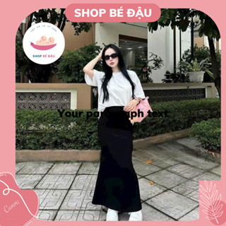  Chân Váy Bầu Đẹp dáng dài co dãn mặc thoải mái 