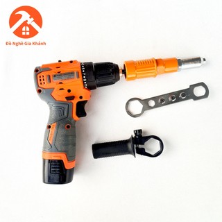 Đầu rút rive đinh tán dùng cho máy khoan pin,khoan điện kapusi