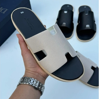 Dép HM nam NỮ đế NHÍP màu vàng,dép HM cao cấp sang trọng, lịch sự, quai da nguyên tấm loại 1 cao cấp,full size 37-43