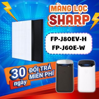 Màng lọc không khí Sharp FP-J60E-W, FP-J80EV-H, FZ-J80HFE, FZ-J80DFE. Lõi lọc hepa cho máy Sharp