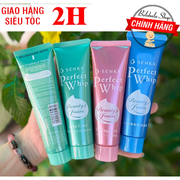 Sữa rửa mặt Senka Perfect Whip Acne Care 50g - hàng tặng