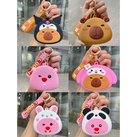 móc khóa túi, móc khóa capybara, móc khóa loopy dễ thương