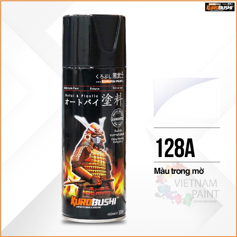 (Trùm sỉ)Sơn xịt Samurai Kurobushi - PHỦ MỜ 128A (400ml)