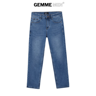  Quần jean denim big size GEMME MEN form ống suông đứng co giãn thể thao năng động big size 55kg -150kg 