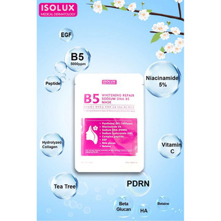 Mặt nạ ISOLUX Whitening repair sodium DNA B5 mask Hàn Quốc 25ml hạn 2027 I25