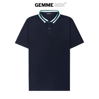  Áo thun polo big size CVC PREMIUM GEMME MEN xanh đen bo cổ màu xanh trắng chuẩn form sang trọng Big Size 55kg-150kg 