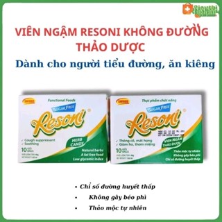  Kẹo Thảo Dược Resoni Không Đường Dành Cho Người Tiểu Đường Ăn Kiêng hộp 46g Siêu Thị Sức Khoẻ 365 