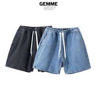 Quần short jean big size trên gối GEMME MEN, thể thao, năng động, big size 55kg - 150kg