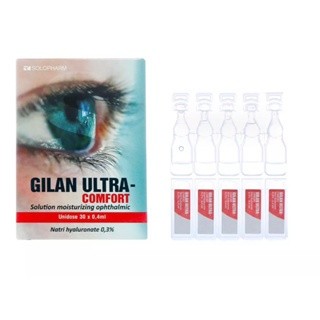 dung dịch nhỏ mắt GILAN ULTRA -COMFORT 0,3% dùng cho khô mắt,sau phẫu thuật,dùng máy tính,lái xe nhiều (hộp 30 ống.0,4ml
