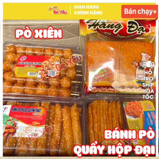 (Hỏa tốc) Bánh pò hộp lớn nhiều loại pò quẩy pò xiên pò miếng Ngọc Quỳnh Phát bánh bò miếng tuổi thơ