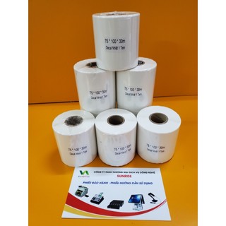 [COMBO 30 CUỘN] GIẤY IN ĐƠN HÀNG 75X100 GIẤY NHIỆT A7 DECAL NHIỆT 75*100 [ 30 CUỘN ]