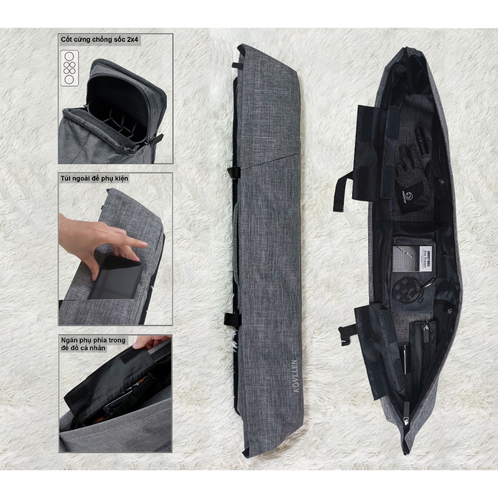 BAO ĐỰNG CƠ BIDA CỐT CỨNG 2X4