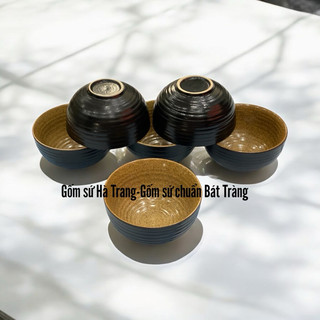 Combo bát cơm gốm sứ Bát Tràng cao cấp không chì