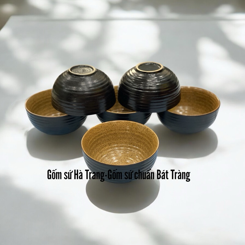 Combo bát cơm gốm sứ Bát Tràng cao cấp không chì