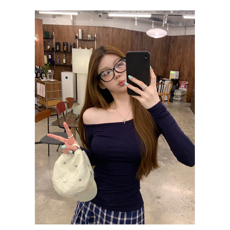 Áo Lệch Vai Kiểu Dài Tay ôm body siêu Quyến Rũ vải thun zip mịn TV856  (Có Bigsize) | BigBuy360 - bigbuy360.vn