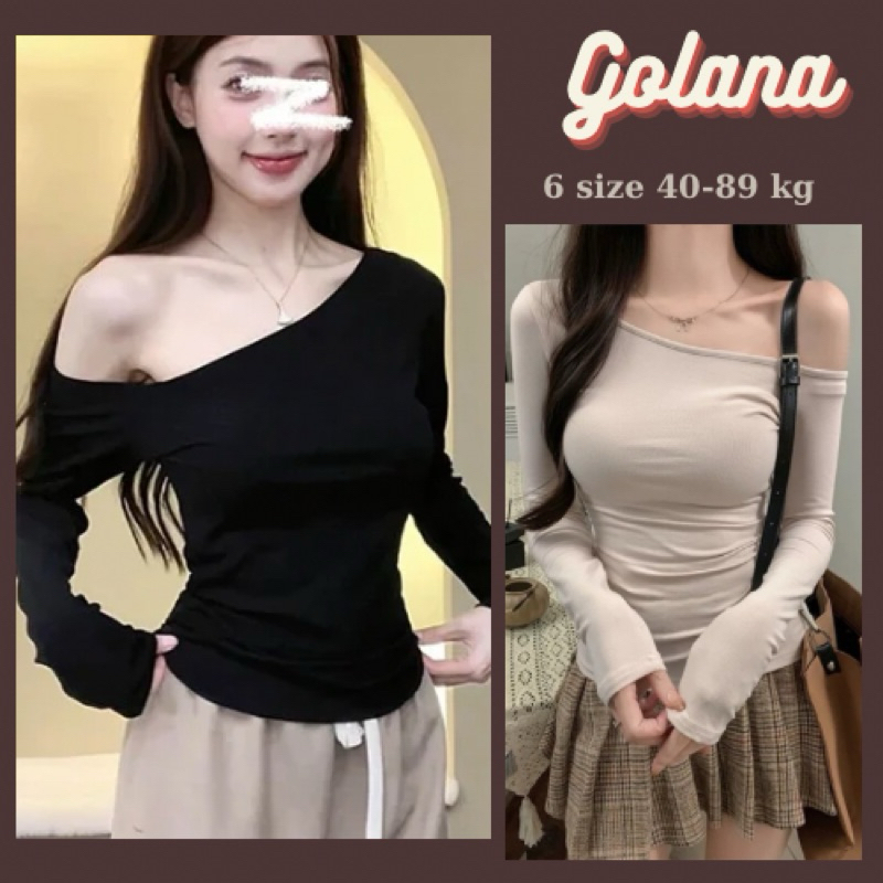 Áo Lệch Vai Kiểu Dài Tay ôm body siêu Quyến Rũ vải thun zip mịn TV856  (Có Bigsize) | BigBuy360 - bigbuy360.vn