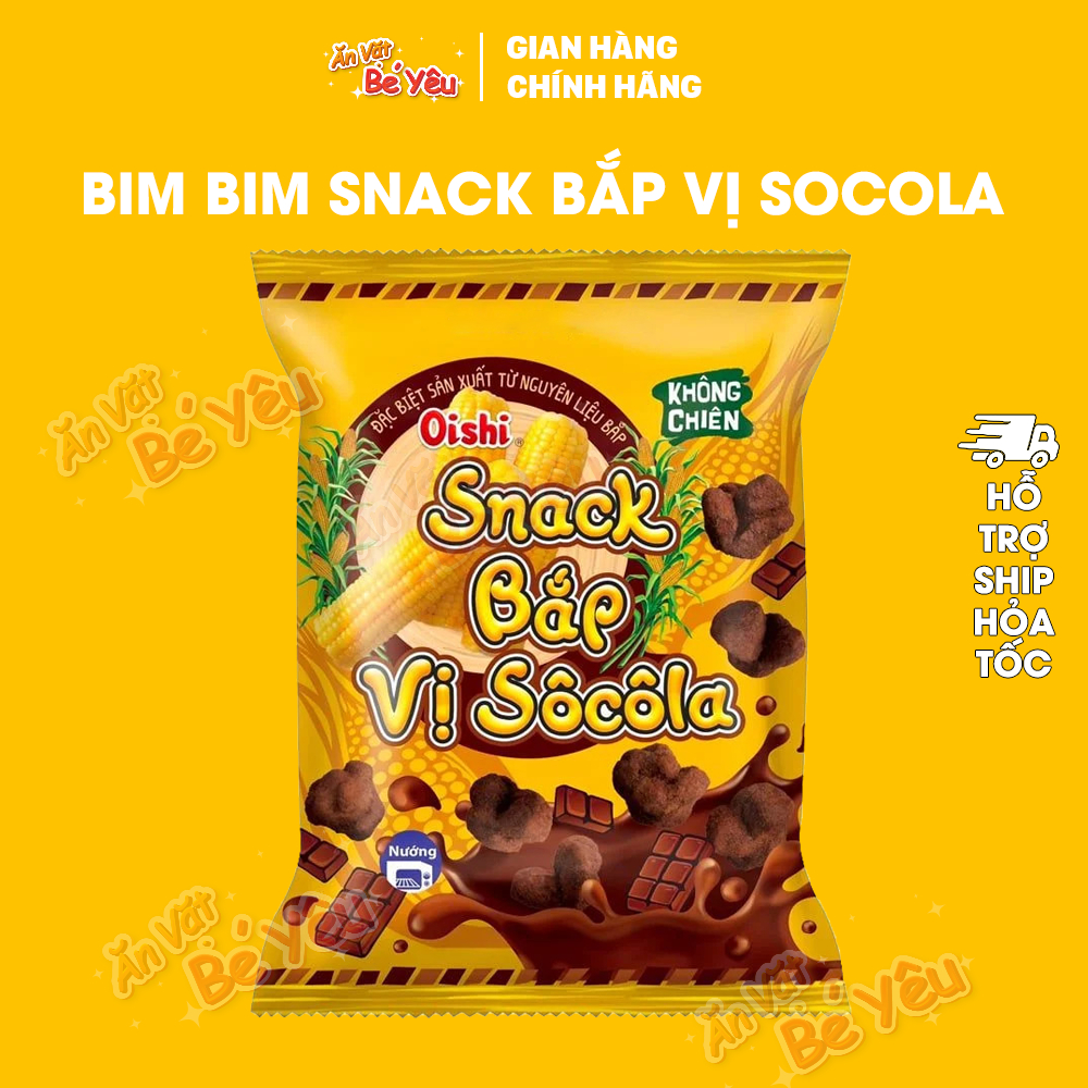 5 gói bim bim Oishi snack bắp vị socola 32g