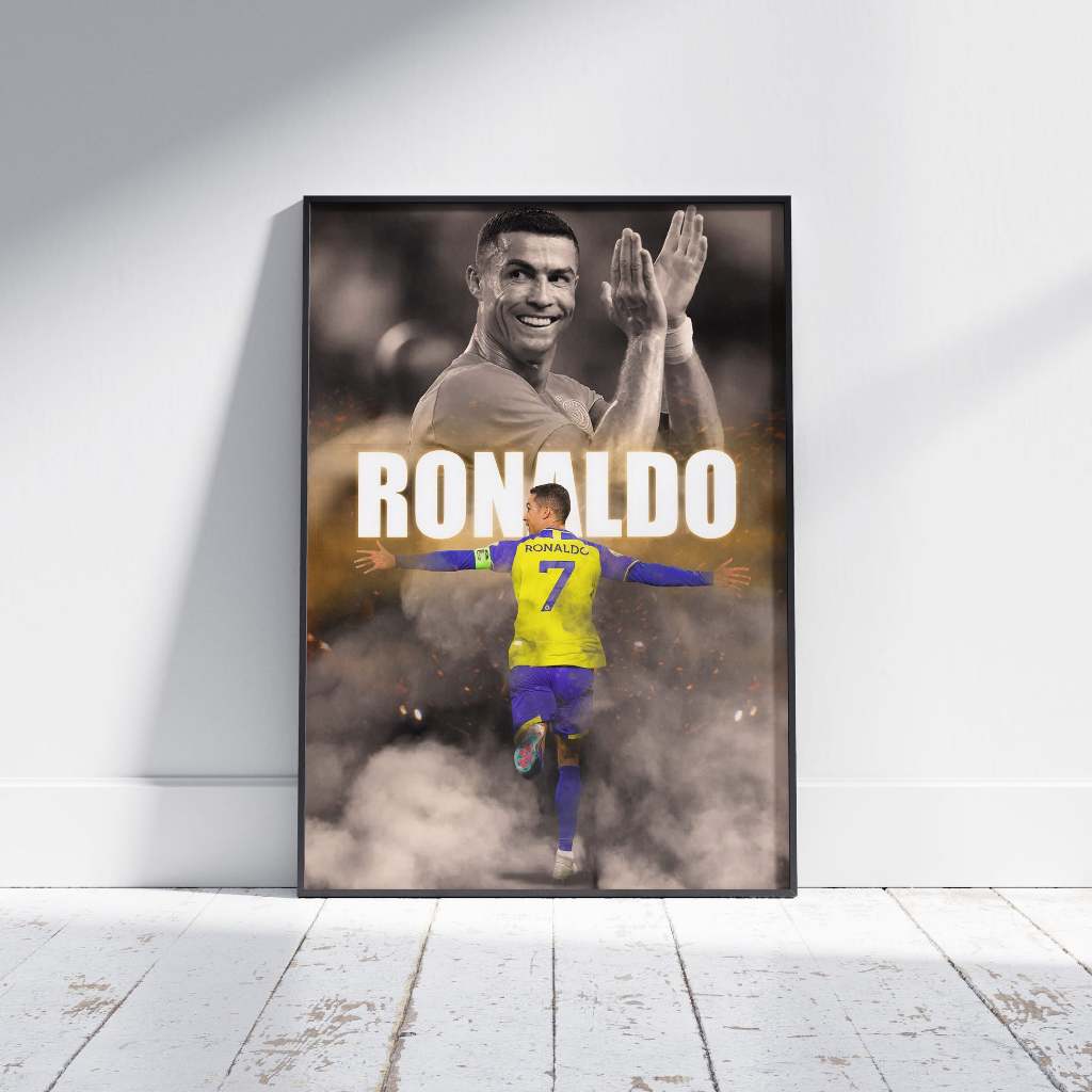Cristiano Ronaldo Al-Nassr FC -Tranh bóng đá treo tường [Collage Poster]