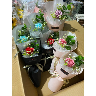 SET BÓ 1 BÔNG HOA SÁP THIẾT KẾ ĐUỐC PHOM XỐP HÀN + TÚI NIL,THIỆP( SHOP CHỈ GIAO ÍT NHẤT TỪ 2 BÓ)