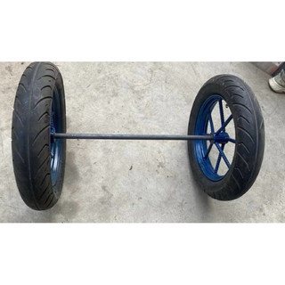 Bộ 2 Bánh xe rùa kèm trục sắt đặc phi 18