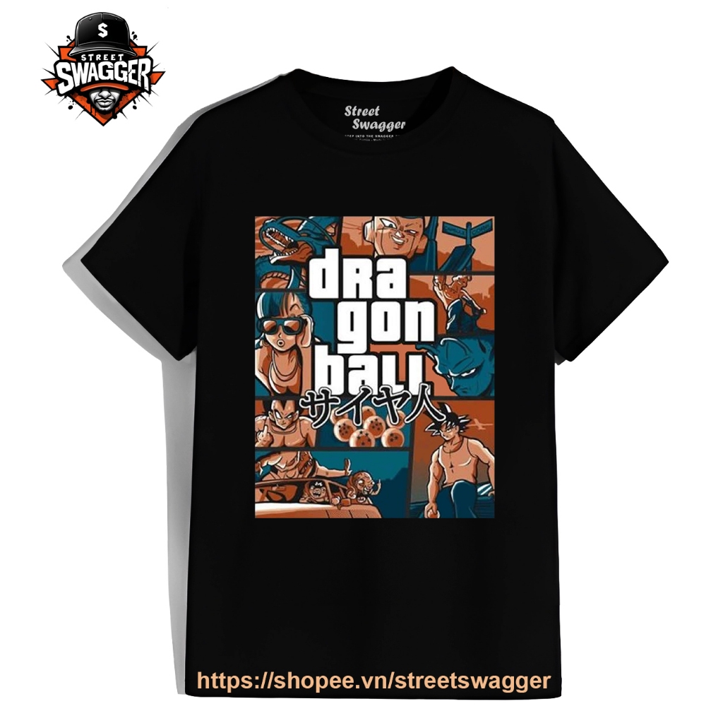 Áo Thun Xuất Mỹ Unisex Dragonball GTA Style Cover Youth Kid T Shirt UnicornAZ , Sport, Trending appa