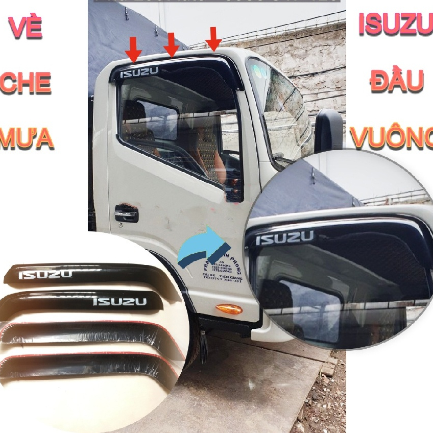 Vè che mưa kính cửa xe tải ISUZU NPR 400 3T5 ISUZU ĐẦU VUÔNG ( GIÁ 1 CẶP)