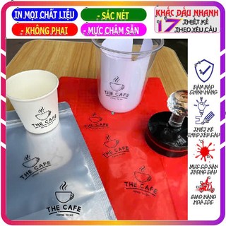  Khắc dấu logo in ly cán pha lê tròn  - Con dấu Flash tròn đóng trên nhiều chất liệu sắc nét nhiều kích thước 