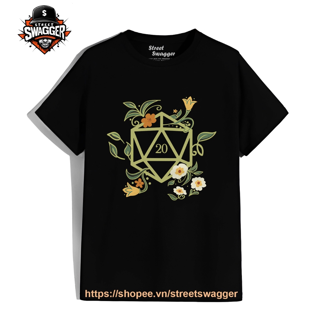 Áo Thun Xuất Mỹ Unisex Dungeons and Dragons Shirt Druid's D20 DiceRPG Shirt