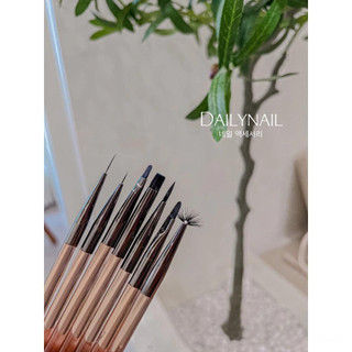 Cọ vẽ móng. vẽ Gel nâu cán đá Cao cấp