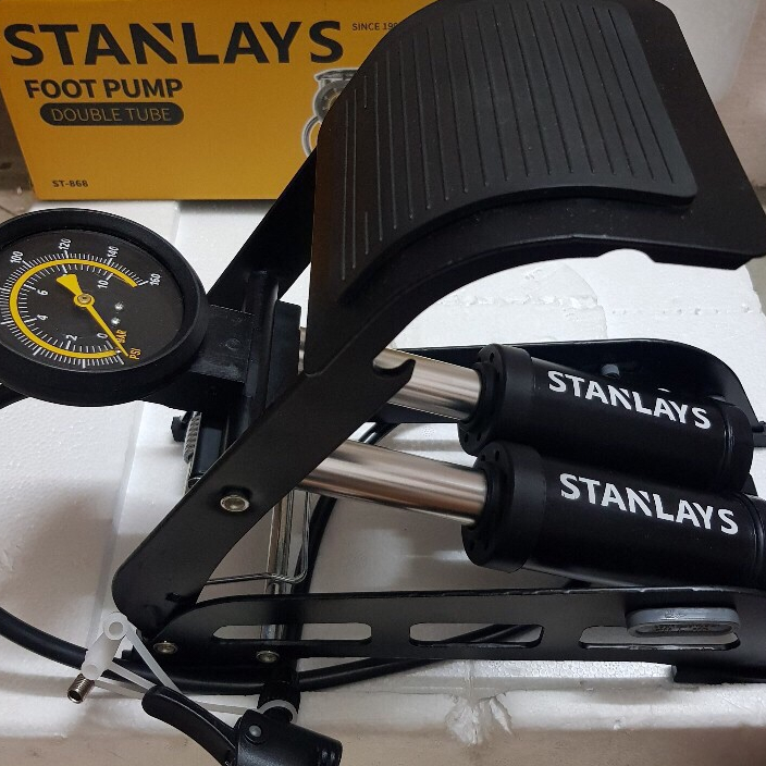 Bơm xe máy bơm xe đạp mini Stanlay đa năng cao cấp