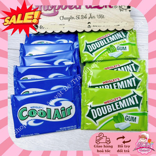 (Sỉ hộp 12vỉ) Kẹo cao su vỉ CoolAir / Doublemint, kẹo su nhai hàng cty chính hãng