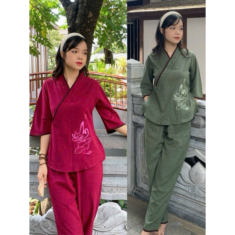 Đồ Lam Đi Chùa # Nhật An LiNen Cao Cấp