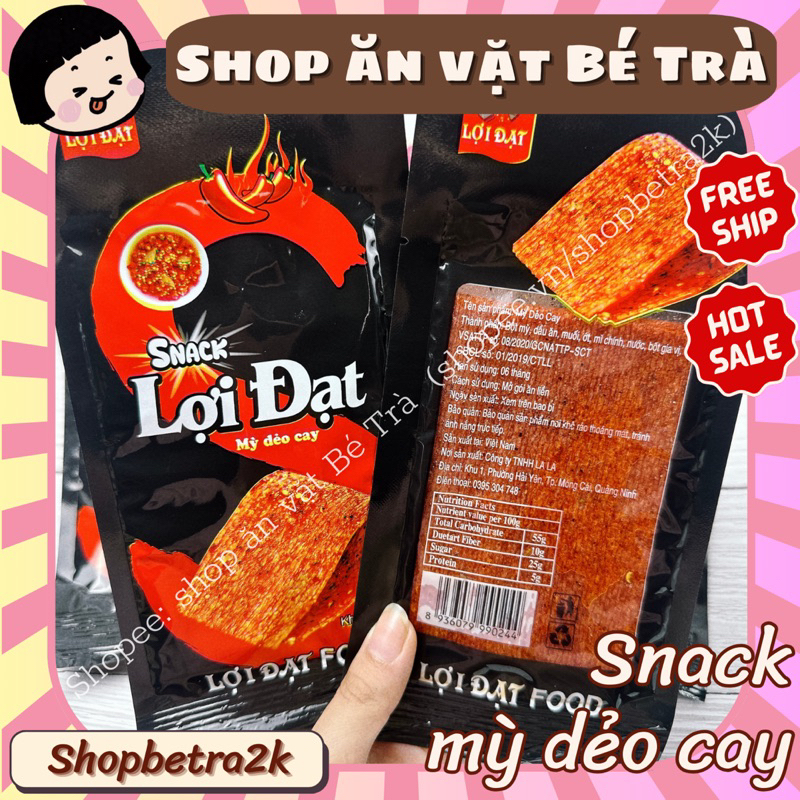 (Combo 10 gói) Snack mỳ dẻo cay Lợi Đạt, đồ ăn vặt cay cổng trường