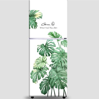 Miếng dán decal tủ lạnh lá cây nhiệt đới (35)