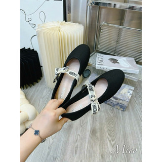 Giày bệt dior nơ