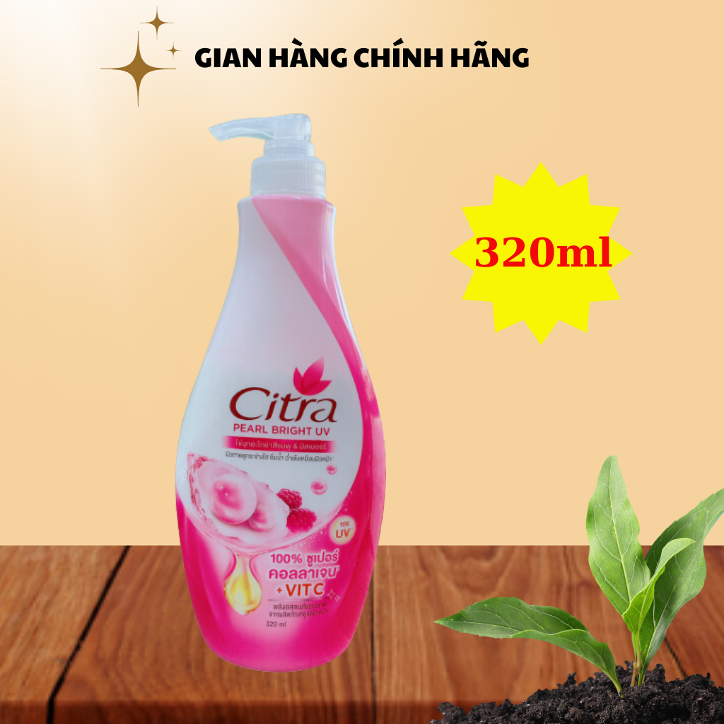 [CHUẨN THÁI] Dưỡng Thể Body Citra Pearl Bright UV Thái Lan320ml  Happyshopthai không dưỡng ẩm kem & 