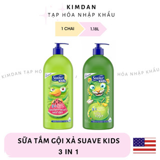   SIÊU TỐC - 4 GIỜ   SỮA TẮM GỘI XẢ CHO BÉ SUAVE KIDS 3IN1 1.18L HƯƠNG TÁO HƯƠNG DƯA HẤU NHẬP KHẨU MỸ 