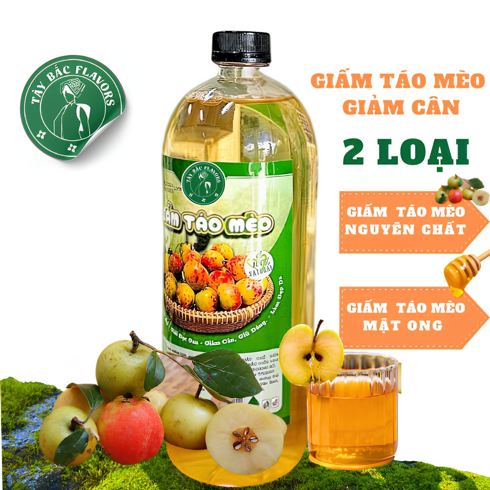 Giấm Táo Mèo Hữu Cơ Giảm Cân Hiệu Quả, Nguyên Liệu Táo Mèo Mù Cang Tốt Cho Sức Khỏe