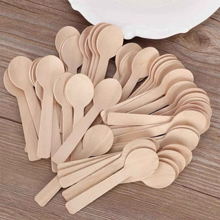 Thìa gỗ , dĩa gỗ gói 100 chiếc sz 16cm
