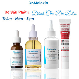 Dr Melaxin ,Bộ sản phẩm  TX dr melaxin giảm thâm mụn ,sạm nám ,tàn nhang dành cho da dầu nhờn