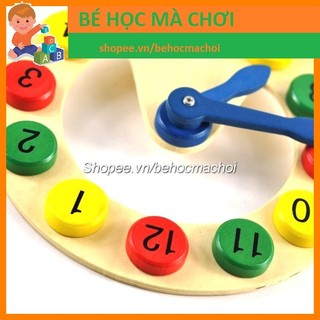 Đồng hồ gỗ học giờ