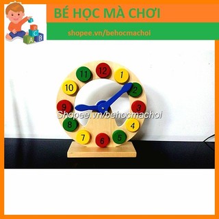 Đồng hồ gỗ học giờ