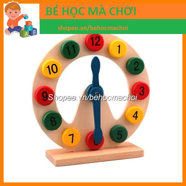 Đồng hồ gỗ học giờ