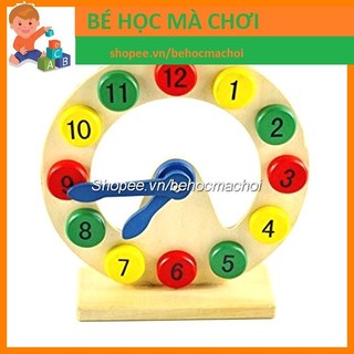 Đồng hồ gỗ học giờ