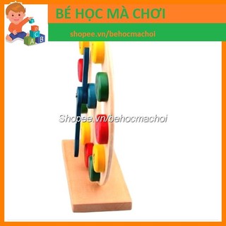 Đồng hồ gỗ học giờ